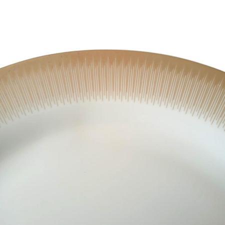 Imagem de Aparelho de Jantar 42 Peças Porcelana Friso Rajado Prata Millennium - Saldão