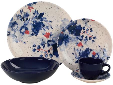 Aparelho de Jantar em Porcelana Azul Colonial, Compre Online