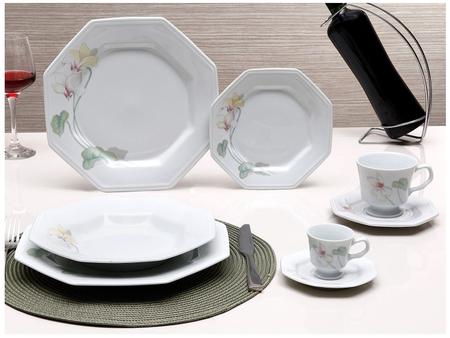 Aparelho de jantar eterna cha E cafe 42 pecas porcelana schmidt em Promoção  na Americanas