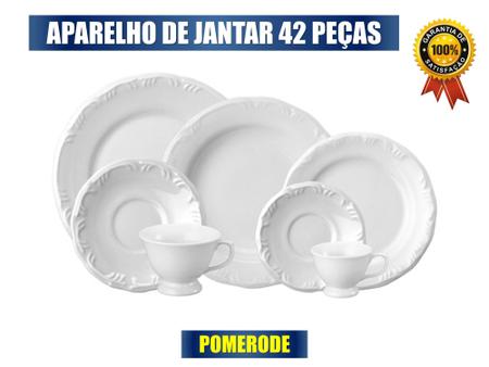 Imagem de Aparelho de Jantar Chá Café Schmidt Porcelana Pomerode 42 Peças