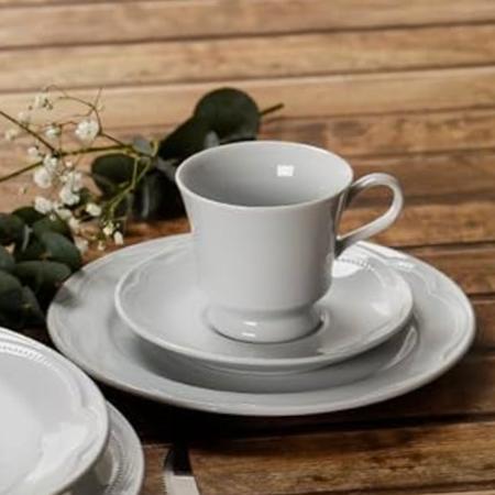 Aparelho de chá, café e jantar de porcelana BRE - Galeria Alphaville