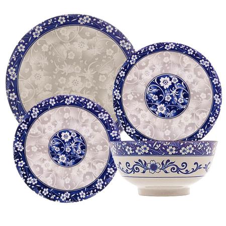 Aparelho de Jantar em Porcelana Azul Colonial, Compre Online