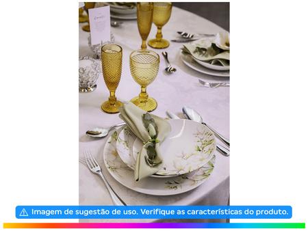 Imagem de Aparelho de Jantar e Chá 20 Peças Tramontina Redondo de Porcelana Branco Magnólia 96589034