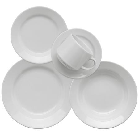 Imagem de Aparelho de Jantar e Chá em Cerâmica Donna Branco 20Pçs - Biona