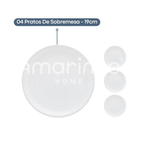 Aparelho De Jantar E Chá Unni White Branco 20 Peças Oxford Imagem de Aparelho De Jantar E Chá Unni White Branco 20 Peças Oxford