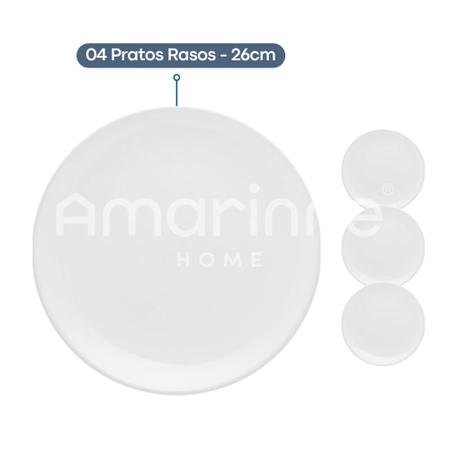 Aparelho De Jantar E Chá Unni White Branco 20 Peças Oxford Imagem de Aparelho De Jantar E Chá Unni White Branco 20 Peças Oxford