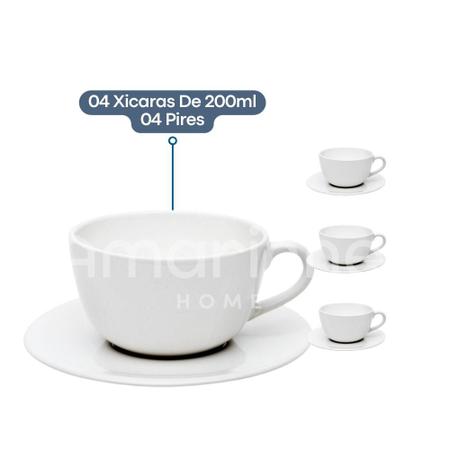 Aparelho De Jantar E Chá Unni White Branco 20 Peças Oxford Imagem de Aparelho De Jantar E Chá Unni White Branco 20 Peças Oxford