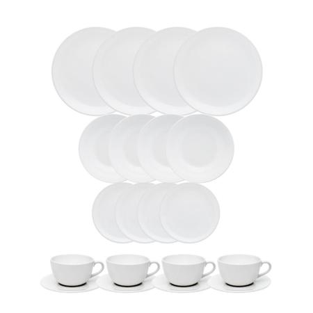 Aparelho De Jantar E Chá Unni White Branco 20 Peças Oxford Imagem de Aparelho De Jantar E Chá Unni White Branco 20 Peças Oxford