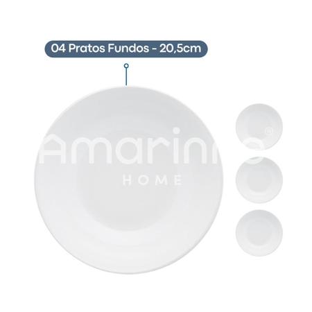 Aparelho De Jantar E Chá Unni White Branco 20 Peças Oxford Imagem de Aparelho De Jantar E Chá Unni White Branco 20 Peças Oxford