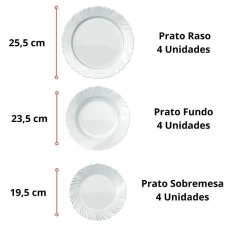 Imagem de Aparelho de Jantar Pétala Nadir Figueiredo - Kit 16 Peças