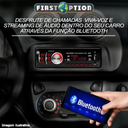 Imagem de Aparelho de Som 8850 Carro Radio Automotivo Mp3 1 Din Bluetooth Pendrive Usb Sd First Option