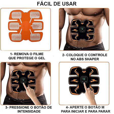 Aparelho Gold Sports Total Shape Turbo Usb Estimulador Elétrica Muscular  Abdômen Braços Pernas - Tonificador Muscular - Magazine Luiza