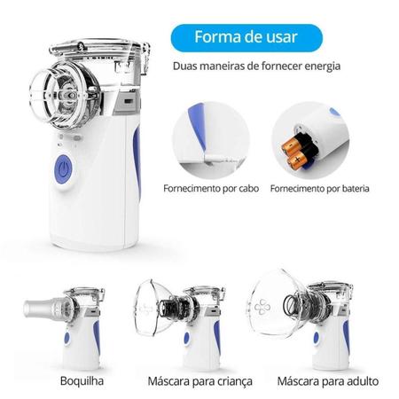 Imagem de Aparelho Inalador Nebulizador Portátil Ultrassônico Bivolt