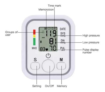 Imagem de Aparelho medidor de pressão arterial de pulso - Medidor: ARM STYLE