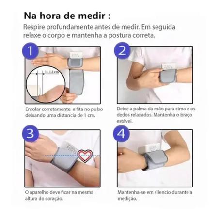 Imagem de Aparelho Medidor De Pressão Digital Automático Pulso Com Voz Português