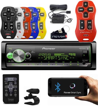 Imagem de Aparelho mp3 De Som Carro Automotivo Bluetooth Pendrive Sd Rádio universal + Controle 200 Mtros