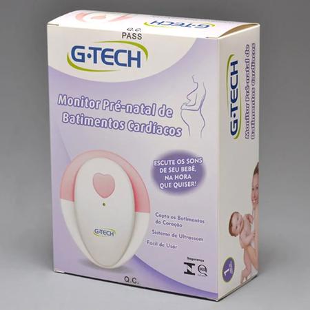 Imagem de Aparelho Para Escutar Coração Do Bebê G-tech Branco E Rosa