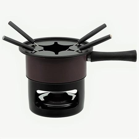 Imagem de Aparelho para fondue Antiaderente Aspen Preto kit 8 peças