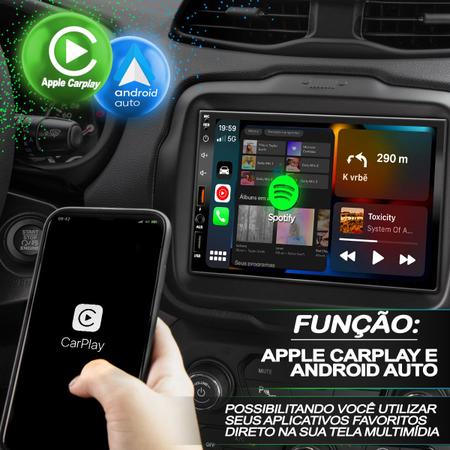 Imagem de Aparelho Som Pra Carro Radio Dvd 2 Din Central Multimidia Mp5 Automotivo Touch Screen 7 Polegadas + Carplay Android Auto Usb Carrega Celular Bluetooth