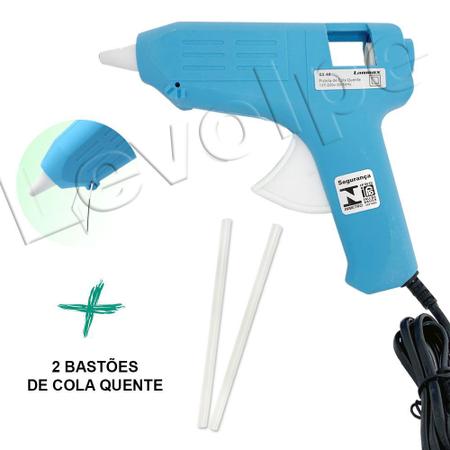 Imagem de Aplicador De Cola Quente Bivolt 13w Com Suporte + 2 Bastões