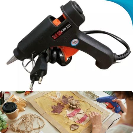 Aplicador de Cola Quente Grande para Projetos de Arte Alta Temperatura Bivolt 110v/220v Com Garantia - BlackWatch Imagem de Aplicador de Cola Quente Grande para Projetos de Arte Alta Temperatura Bivolt 110v/220v Com Garantia