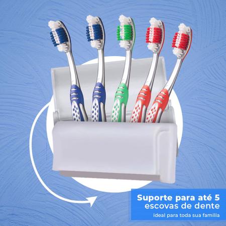 Imagem de Aplicador Dispenser Pasta de Dente com Suporte Para Escova