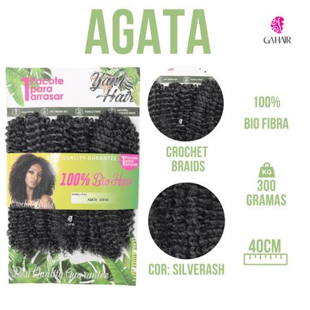 Imagem de Aplique/Cabelo Bio Organico Cacheado Afro 40 Cm - Identico Ao Humano  -Agata