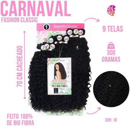 Cabelo Cacheado Bio Fibra Lindona Fashion Classic Bio Vegetal para