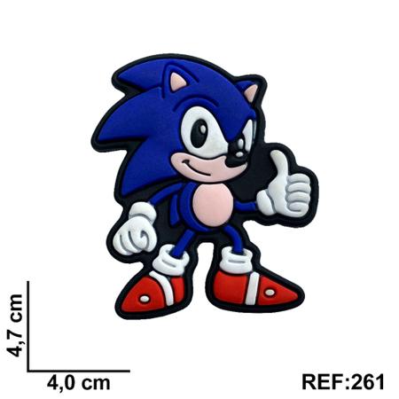 Apliques de Personagens Sonic Emborrachados-pct C/6 Unid