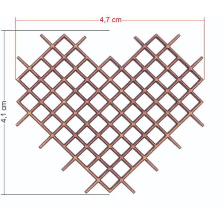 Imagem de Aplique Painel de Coração MDF Cru Artesanato Decoração 6 Peças