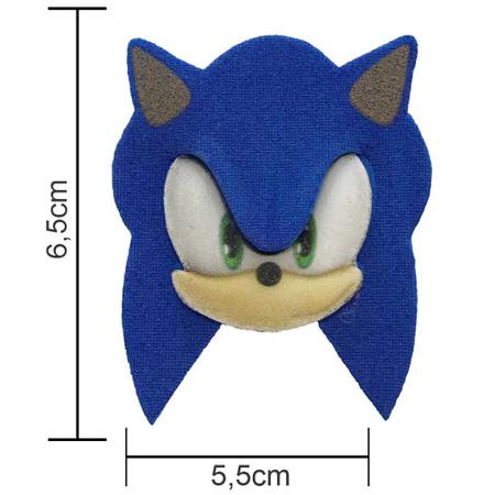 Aplique Impresso para Decoração Festa Sonic em EVA Piffer – Shopping Festas