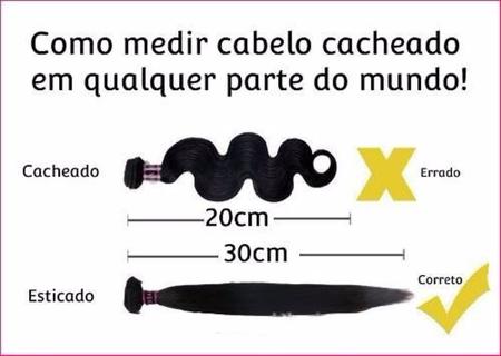 Imagem de Aplique Tic Tac Cabelo Humano Ondulado  40cm 100gr 7 Peças