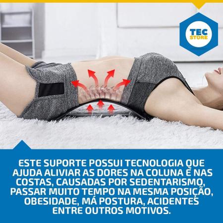 Imagem de Apoio Encosto Lombar Massageador Para Alívio Postura Coluna