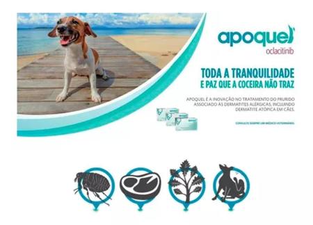 Imagem de Apoquel 5,4 Mg Dermatológico Anti Coceira Para Cachorro Cães Cão Kit 3 Un