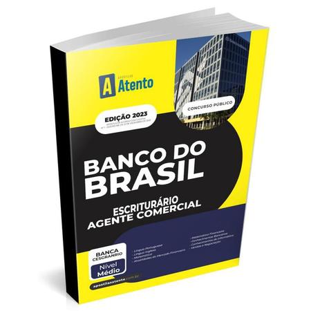 Imagem de Apostila Concurso Banco do Brasil 2023 - Escriturário - Agente Comercial
