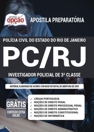 Imagem de Apostila Concurso Pc Rj - Investigador Policial De 3ª Classe