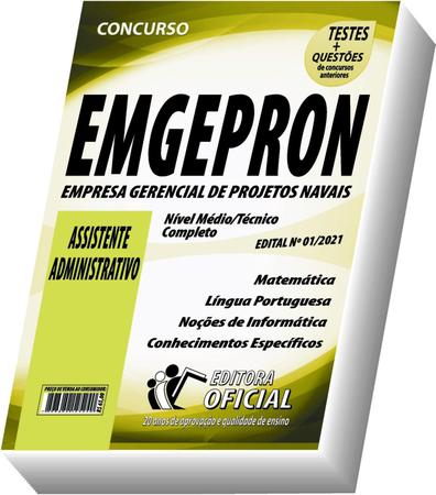 Apostila EMGEPRON - Assistente Administrativo - Curso Oficial Imagem de Apostila EMGEPRON - Assistente Administrativo
