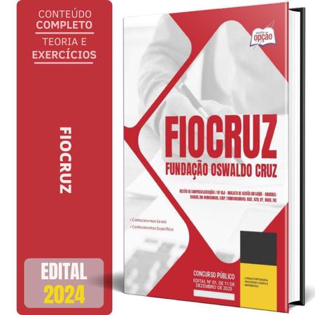 Imagem de Apostila Fiocruz 2024 Gestão Compras/Licitações Analista