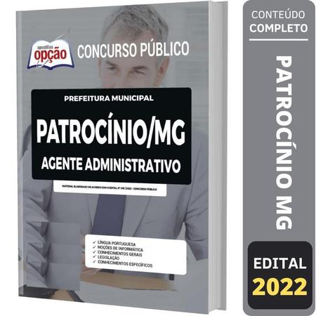 Imagem de Apostila Patrocínio Mg - Agente Administrativo