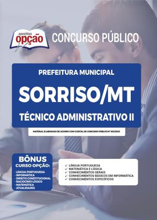 Imagem de Apostila Prefeitura de Sorriso - MT Técnico Administrativo II