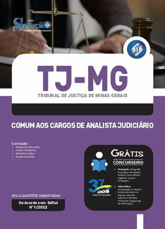 Imagem de Apostila TJ-MG 2022 Comum aos Cargos de Analista Judiciário