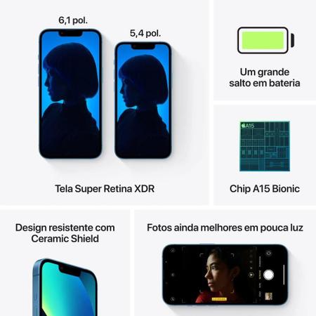 Imagem de Apple iPhone 13 (256GB) - Azul 