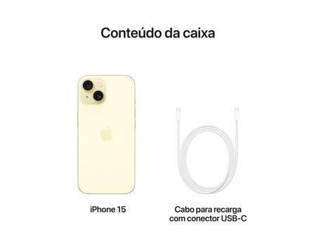 Imagem de Apple iPhone 15 256GB Amarelo 6,1" 48MP iOS 5G