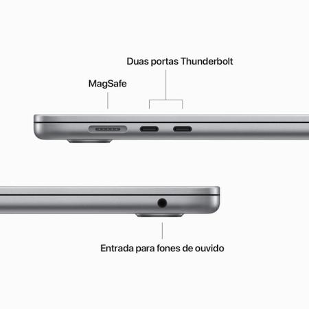 Imagem de Apple MacBook Air 15" (chip M2 da Apple, com GPU de 10 núcleos, 8GB RAM, 512GB SSD) - Cinza-espacial