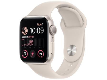 Imagem de Apple Watch SE 2ª geração GPS Caixa Estelar de Alumínio 40mm Pulseira Esportiva Estelar