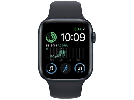 Smartwatch Apple Watch SE 2ª Geração GPS 44mm Aluminio Meia-Noite