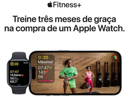 APPLE WATCH SE 44mm GPS - CAIXA CINZA ESPACIAL E PULSEIRA ESPORTIVA PRETA