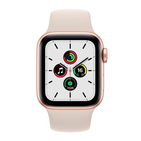 Relógio Apple Watch SE 44 mm A2352 MKQ53LL / A GPS Alumínio Dourado