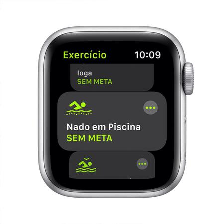 Apple Watch Series 4 GPS 44mm Caixa Prata De Aluminio Com Pulseira Loop  Esportiva Branca MU6C2BZ/A
