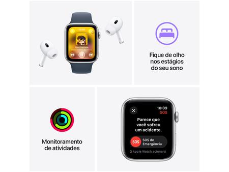 Apple Watch Nike SE 44mm GPS Caixa Prateada - Alumínio Pulseira Esportiva - Apple  Watch Series 4 - Magazine Luiza